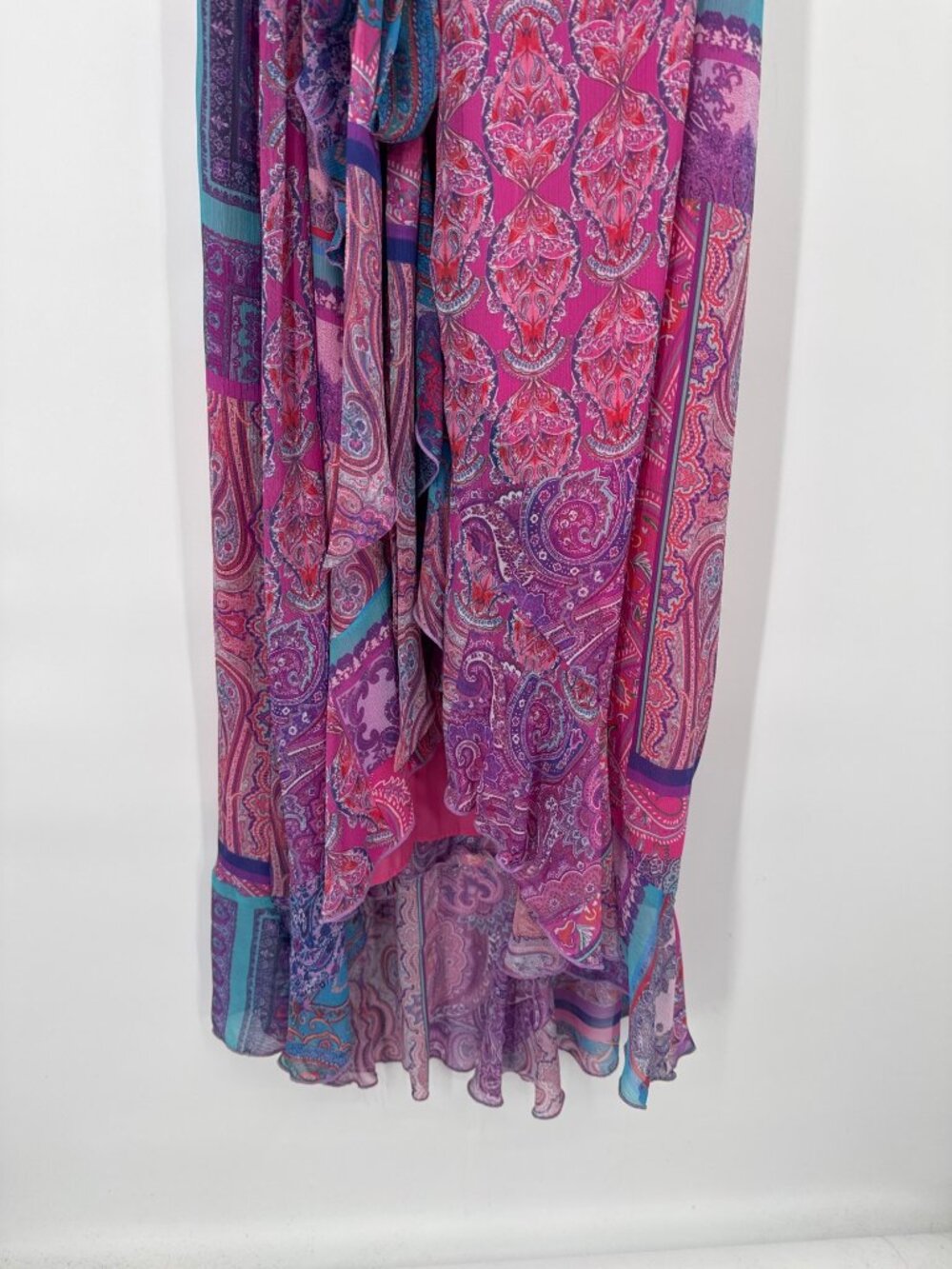 Gianni Bini DANNIJO Isabella Sleeveless Ruffle Chiffon Maxi Dress Large New $199 - Picture 3 of 10